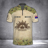 Personalized Australian Army Been There Done That & Damn Proud Of It Half Turtleneck Short Sleeve Polo Printed AHVQ241842