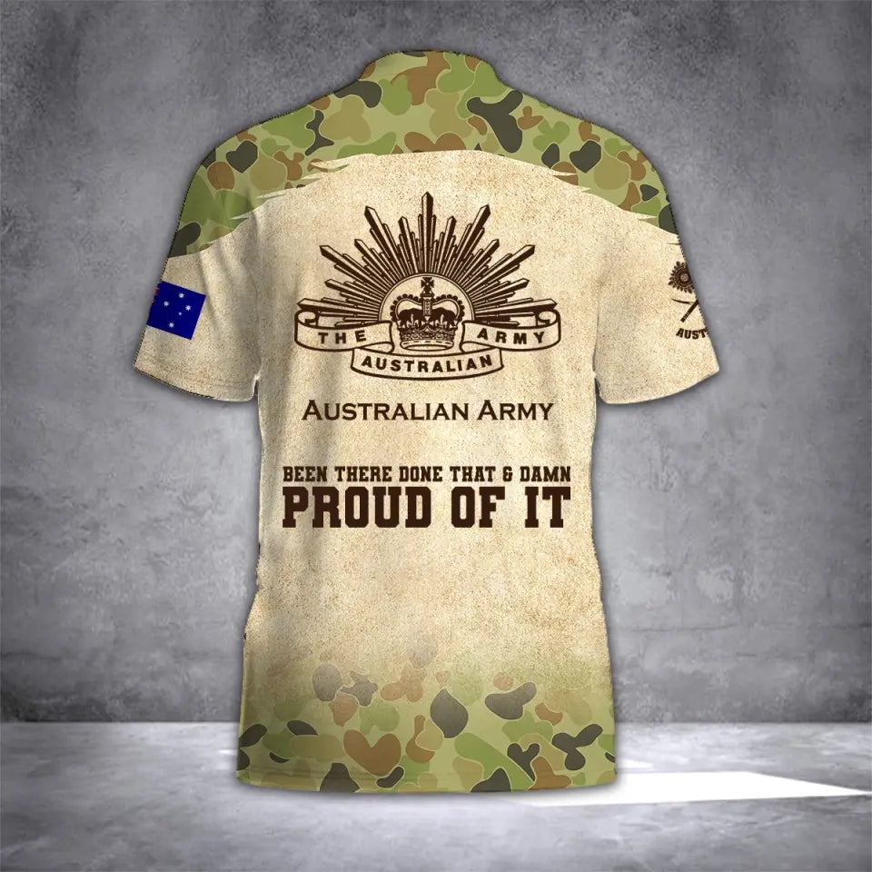 Personalized Australian Army Been There Done That & Damn Proud Of It Half Turtleneck Short Sleeve Polo Printed AHVQ241842