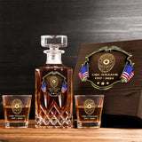 Personalized US Police Bagde Custom Name & Time 
Decanter Set With Glasses Or Whiskey Glass Printed AHVA241836