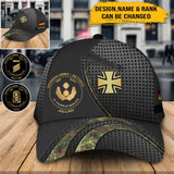 Personalized German Veteran Logo Rank Gold Custom Name & Time Cap 3D Printed AHHN241852