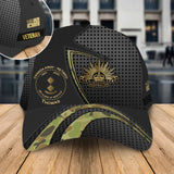 Personalized Australian Veteran Logo Rank Gold Custom Name & Time Cap 3D Printed AHHN241852