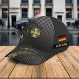 Personalized German Veteran Logo Rank Gold Custom Name & Time Cap 3D Printed AHHN241852