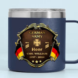 Personalized German Veteran Rank Gold & Service Time Coffee Cup 2D Printed AHHN241864