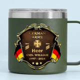 Personalized German Veteran Rank Gold & Service Time Coffee Cup 2D Printed AHHN241864