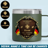 Personalized German Veteran Rank Gold & Service Time Coffee Cup 2D Printed AHHN241864