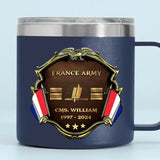 Personalized French Veteran Rank Gold & Service Time Coffee Cup 2D Printed AHHN241864