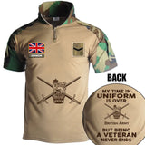 Personalized My Time In Uniform Is Over British Army But Being A Veteran Never Ends British Veteran Rank Camo Hiking Army Shirt Printed AHVQ241860
