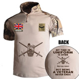 Personalized My Time In Uniform Is Over British Army But Being A Veteran Never Ends British Veteran Rank Camo Hiking Army Shirt Printed AHVQ241860