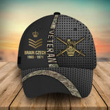Personalized UK Veteran Camo Rank Gold Custom Name & Time Cap 3D Printed AHVA241866