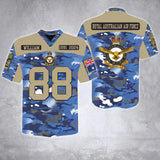 Personalized Australian Army Veteran Custom Name, Time & Rank Camo Football Jersay Shirt Printed AHVA241879