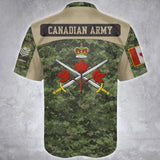 Personalized Canadian Army Veteran Custom Name, Time & Rank Camo Football Jersay Shirt Printed AHVA241879