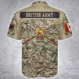 Personalized British Army Veteran Custom Name, Time & Rank Camo Football Jersay Shirt Printed AHVA241879