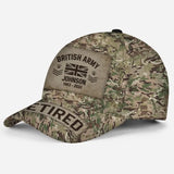 Personalized British Army Veteran Camo Custom Name & Time Cap 3D Printed AHVA241893