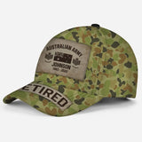 Personalized Australian Army Veteran Camo Custom Name & Time Cap 3D Printed AHVA241893