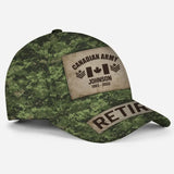 Personalized Canadian Army Veteran Camo Custom Name & Time Cap 3D Printed AHVA241893