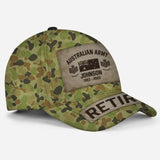 Personalized Australian Army Veteran Camo Custom Name & Time Cap 3D Printed AHVA241893