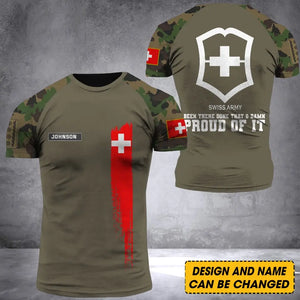 Personalized Swiss Army Veteran Been There Done That & Damn Proud Of It 3D T-shirt Printed AHVQ241894