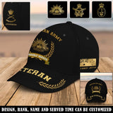 Personalized Australian Army Veteran Proudly Served Custom Name, Rank & Time Cap 3D Printed AHVQ241909