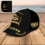Personalized British Army Veteran Proudly Served Custom Name, Rank & Time Cap 3D Printed AHVQ241909