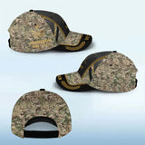 Personalized British Army Veteran Camo British Military Logo Custom Rank & Name Cap 3D Printed AHVA241906