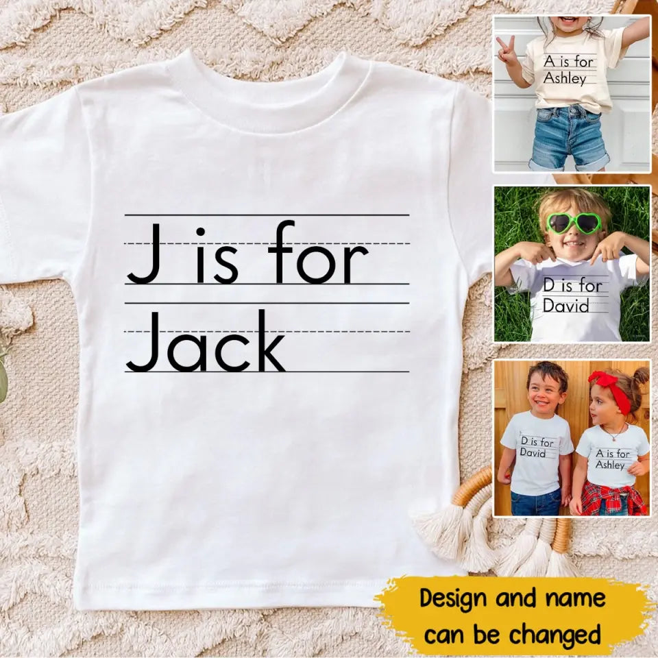 Personalized Alphabet Kid Name Kid T-shirt Printed VQ241921