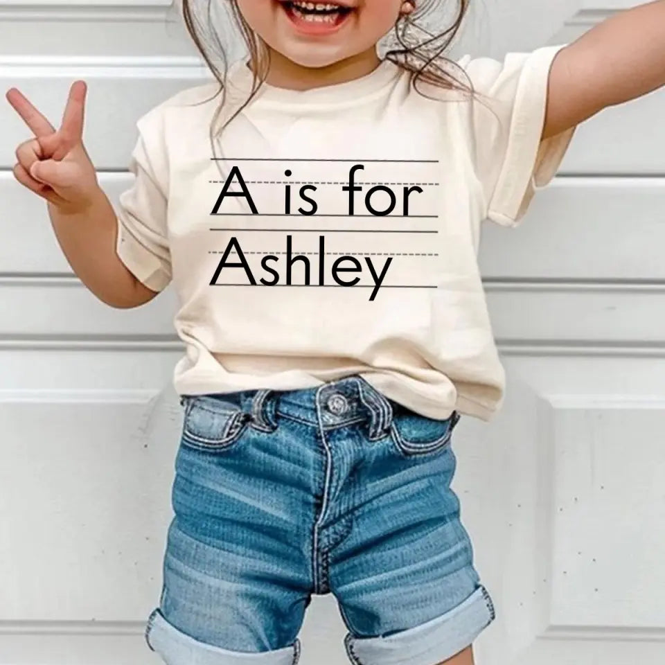 Personalized Alphabet Kid Name Kid T-shirt Printed VQ241921