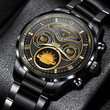 Personalized Australian Veteran Logo & Rank Gold Custom Name & Time Watch Printed AHVA241926