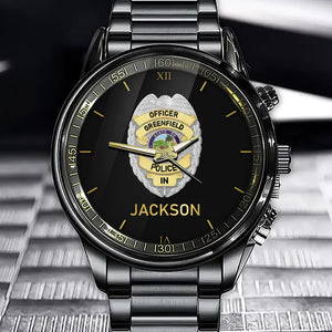 Personalized US Police Badge Police Officer Custom Name Watch Printed QTKH241927