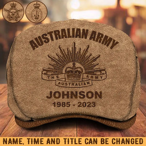 Personalized Australian Army Logo Custom Name & Time Jeff Cap Printed AHVA241929