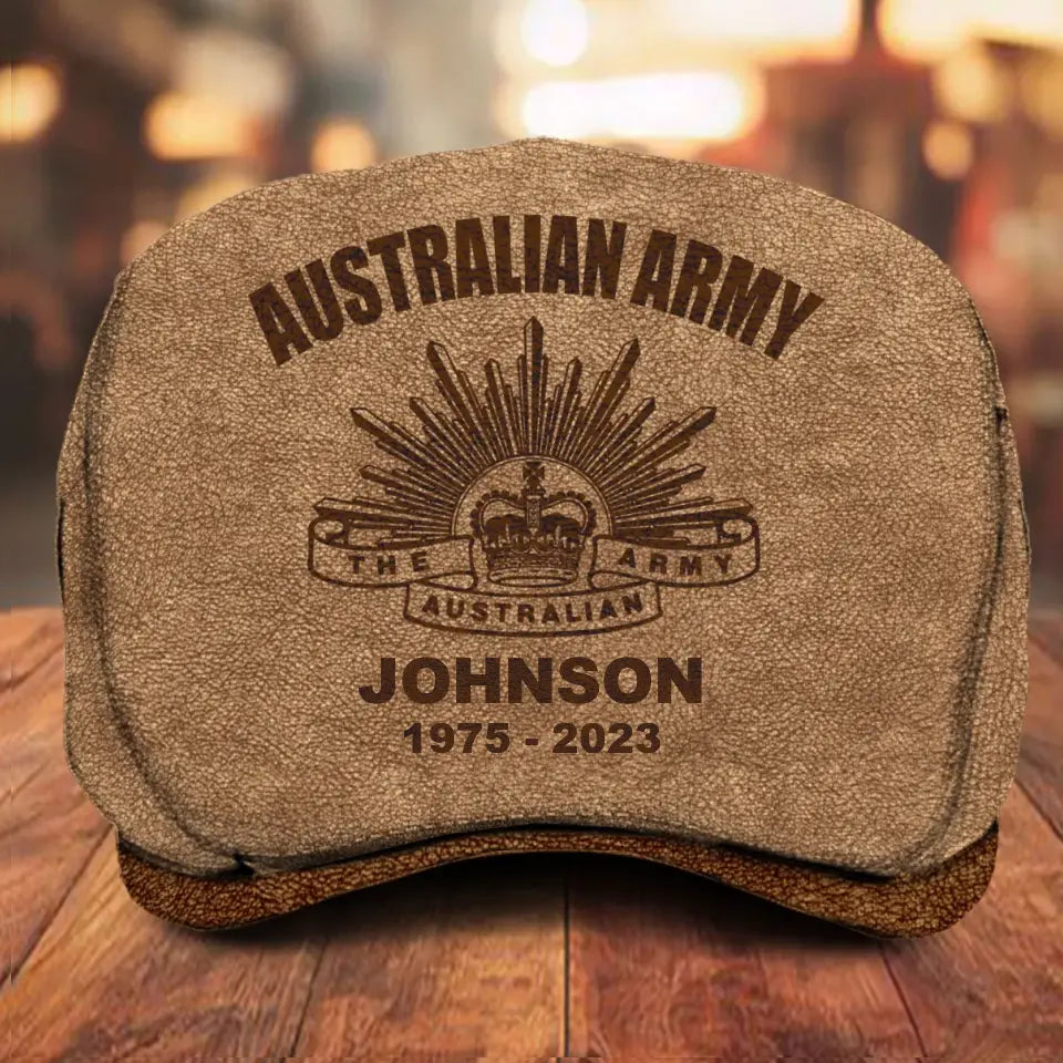 Personalized Australian Army Logo Custom Name & Time Jeff Cap Printed AHVA241929