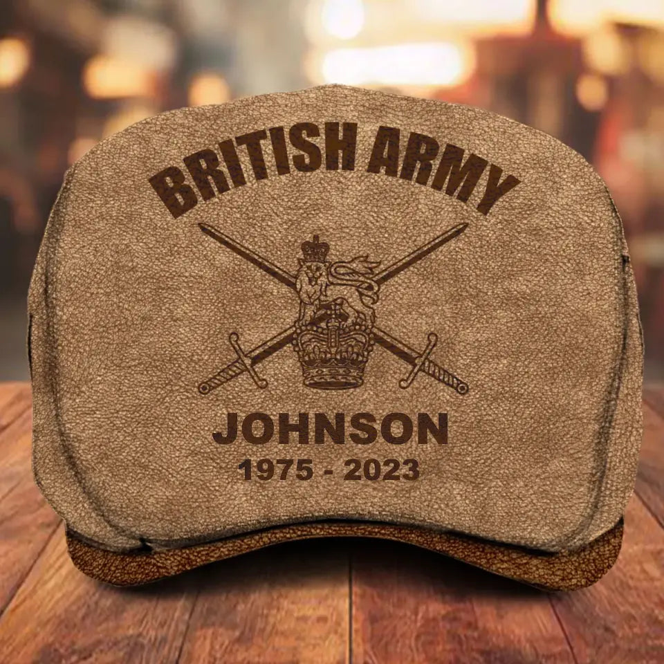 Personalized British Army Logo Custom Name & Time Jeff Cap Printed AHVA241929