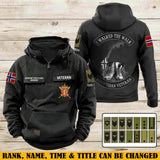 Personalized I Walked The Walk Norwegian Veteran Norwegian Military Logo & Rank Camo American Retro Hooded Sweatshirt Printed AHVA241939
