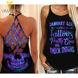 January Girl Criss-Cross Open Back Camisole Tank Top Legging XTPT