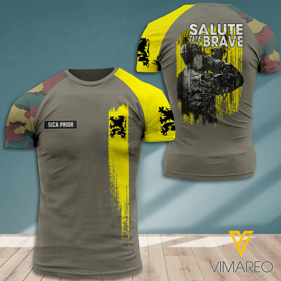 PERSONALIZED flemisch lion TSHIRT 3D PRINTED NEYT20