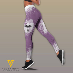 Nurse Criss-Cross Open Back Camisole Tank Top Legging MFUEY1