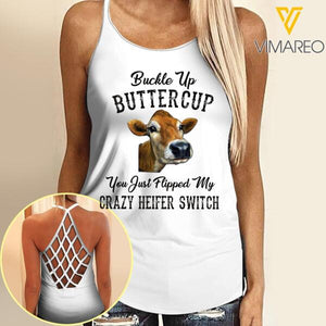CUSTOMIZED FUNNY HEIFER, CUTE COW TSHIRT OR CRISS CROSS TANK TOP