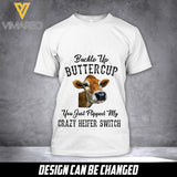 CUSTOMIZED FUNNY HEIFER, CUTE COW TSHIRT OR CRISS CROSS TANK TOP