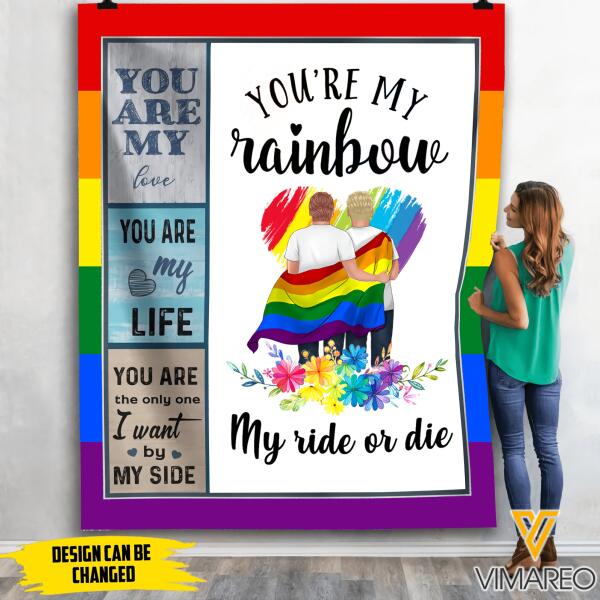 CUSTOMIZED LGBT COUPLE 3D PRINTED BLANKET TNNQ0906