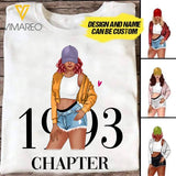 PERSONALIZED SEXY GIRL BORN IN 1993 TSHIRT PRINTED JUE-MA11