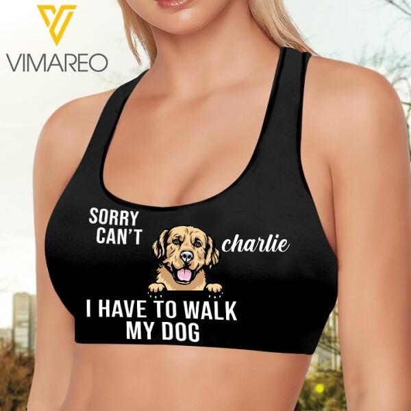 Personalized Dog 3D printed Sport Bra JUE-MD25