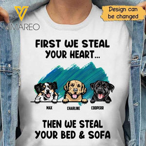 Personalized Dog Steal Your Heart Tshirt Printed JUE-MA25