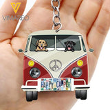 CUSTOMIZED DOG HAPPY CAMPER CAMPING HANGING ORNAMENT