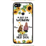 Personalized Woman Love Dog Phone Case Printed JUL-DT01
