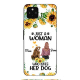 Personalized Woman Love Dog Phone Case Printed JUL-DT01