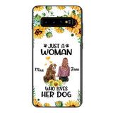 Personalized Woman Love Dog Phone Case Printed JUL-DT01