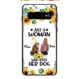 Personalized Woman Love Dog Phone Case Printed JUL-DT01