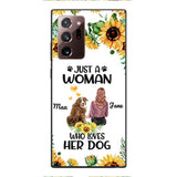 Personalized Woman Love Dog Phone Case Printed JUL-DT01