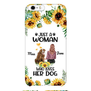 Personalized Woman Love Dog Phone Case Printed JUL-DT01