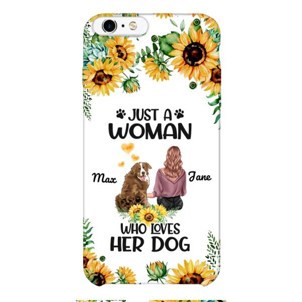 Personalized Woman Love Dog Phone Case Printed JUL-DT01