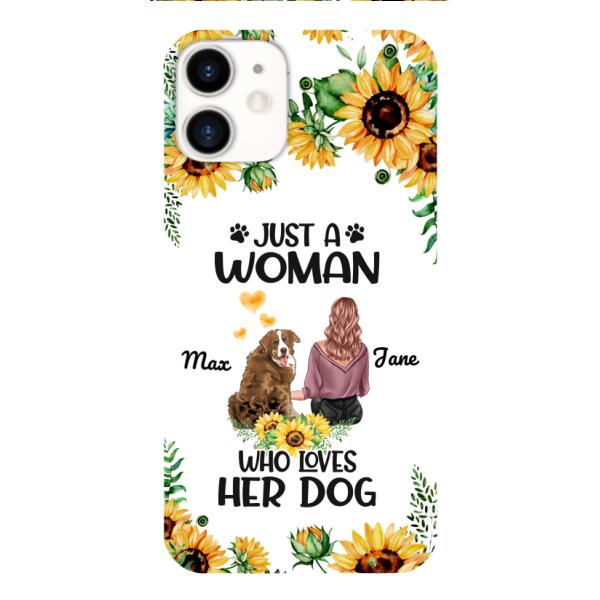 Personalized Woman Love Dog Phone Case Printed JUL-DT01